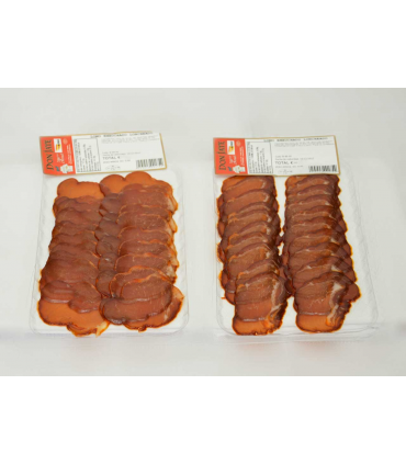 LOMO EMBUCHADO LONCHEADO Y ENVASADO AL VACÍO 90 G.